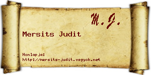 Mersits Judit névjegykártya