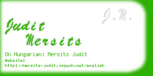 judit mersits business card